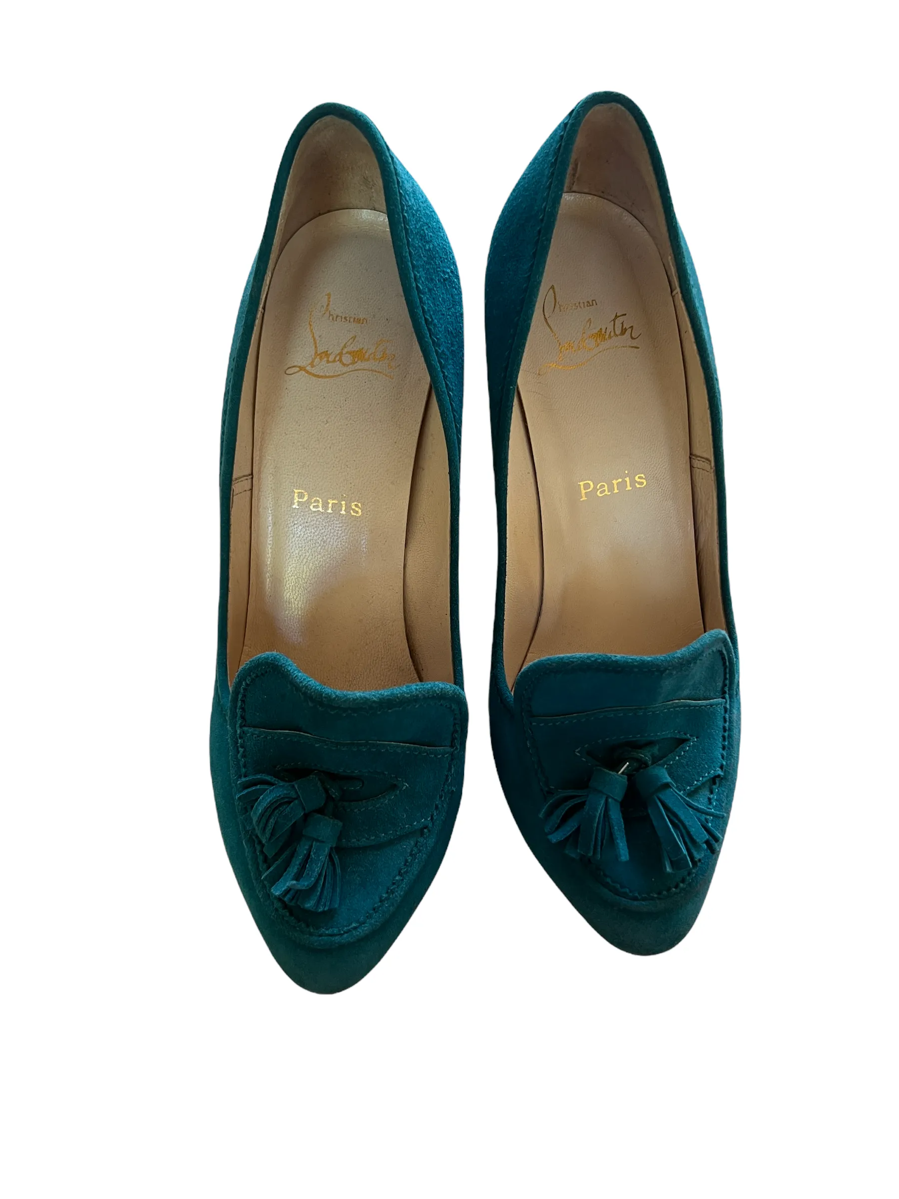 Blue Suede High Heels - 8.5