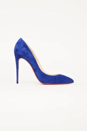 Blue Suede Pigalle Follies Pump