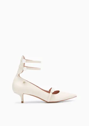Bolly Mid Heel Pumps - Beige
