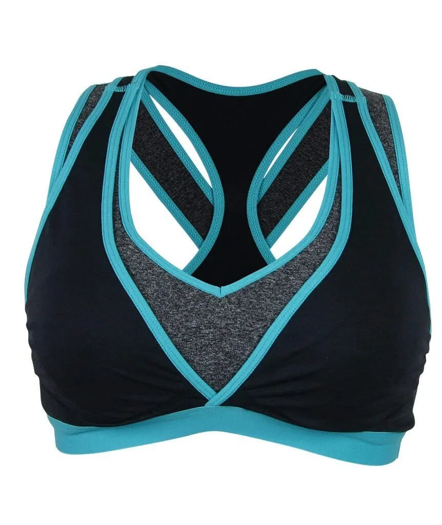 Cake Maternity Lotus Yoga & Hands Free Pumping B-Dd Cup Wire-Free Bra - Teal