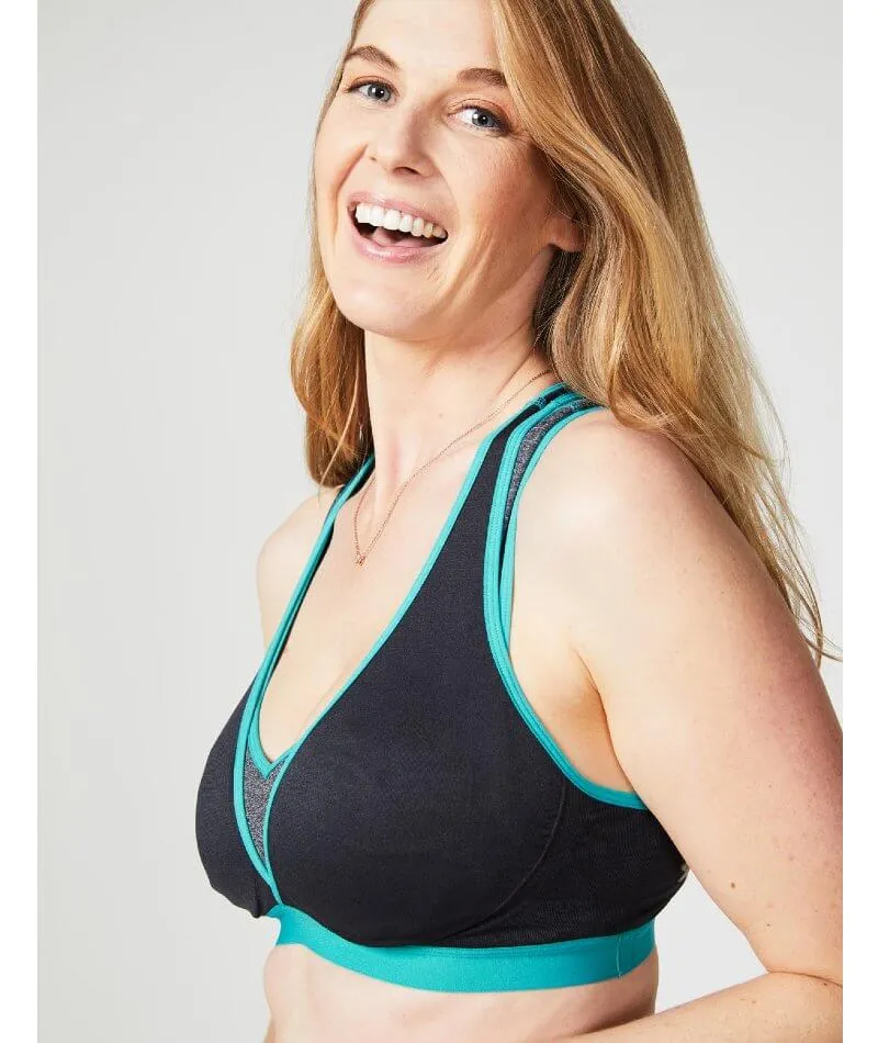 Cake Maternity Lotus Yoga & Hands Free Pumping B-Dd Cup Wire-Free Bra - Teal