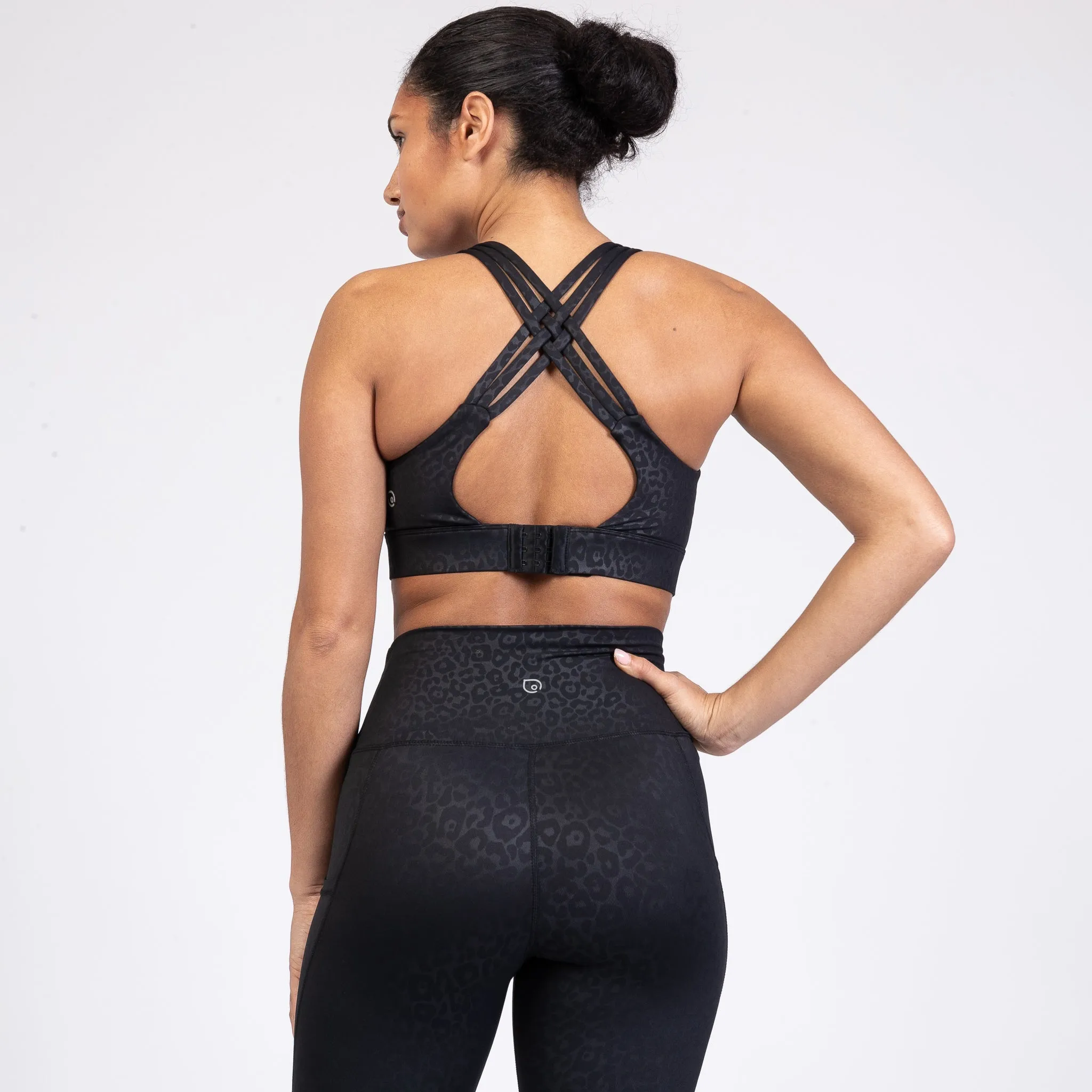 Chloé 3 Running Nursing Sports Bra (Black Cheetah)
