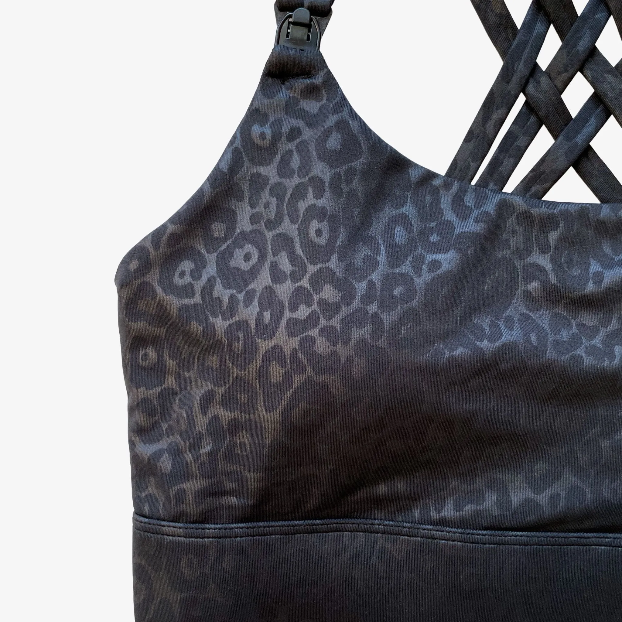 Chloé 3 Running Nursing Sports Bra (Black Cheetah)