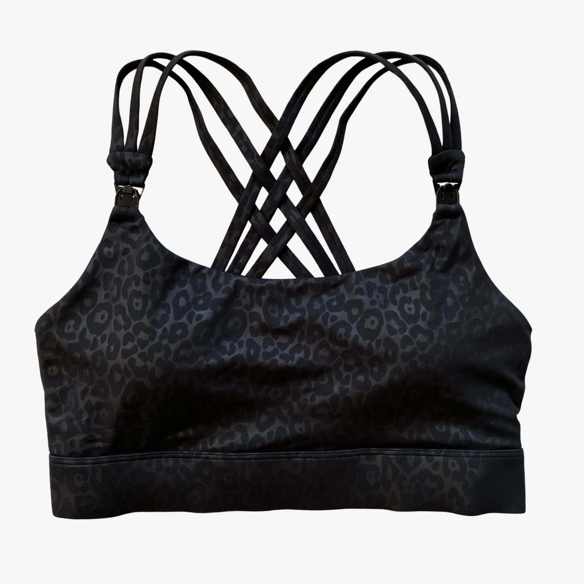 Chloé 3 Running Nursing Sports Bra (Black Cheetah)
