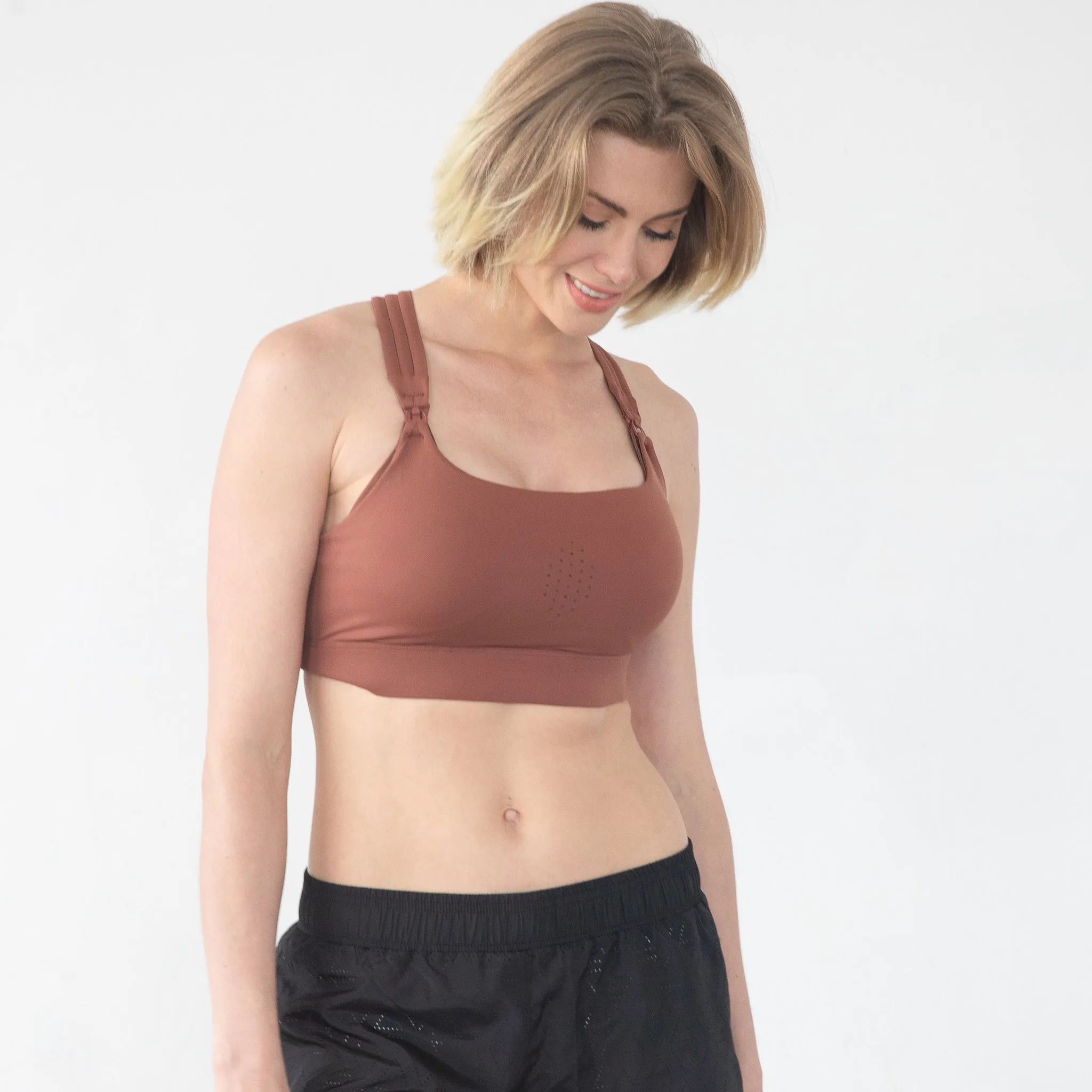 Chloé 3 Running Nursing Sports Bra (Rust)
