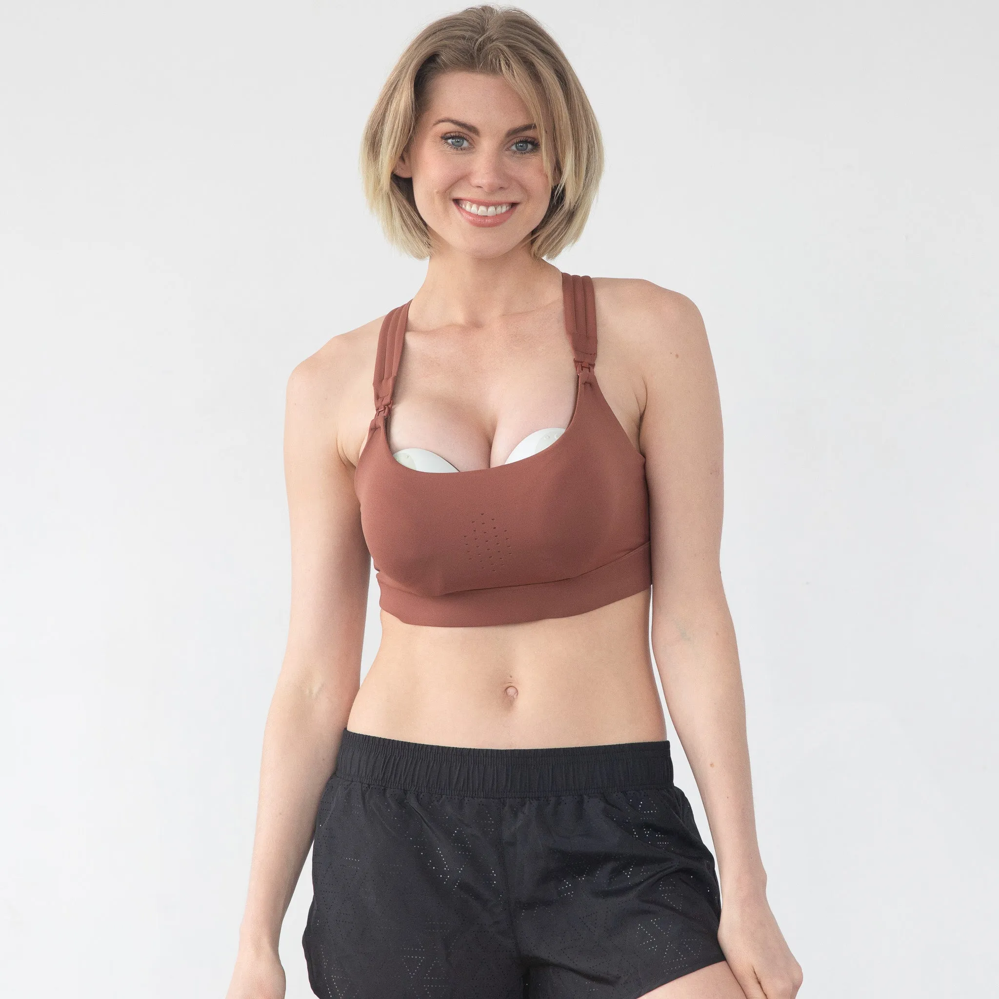 Chloé 3 Running Nursing Sports Bra (Rust)