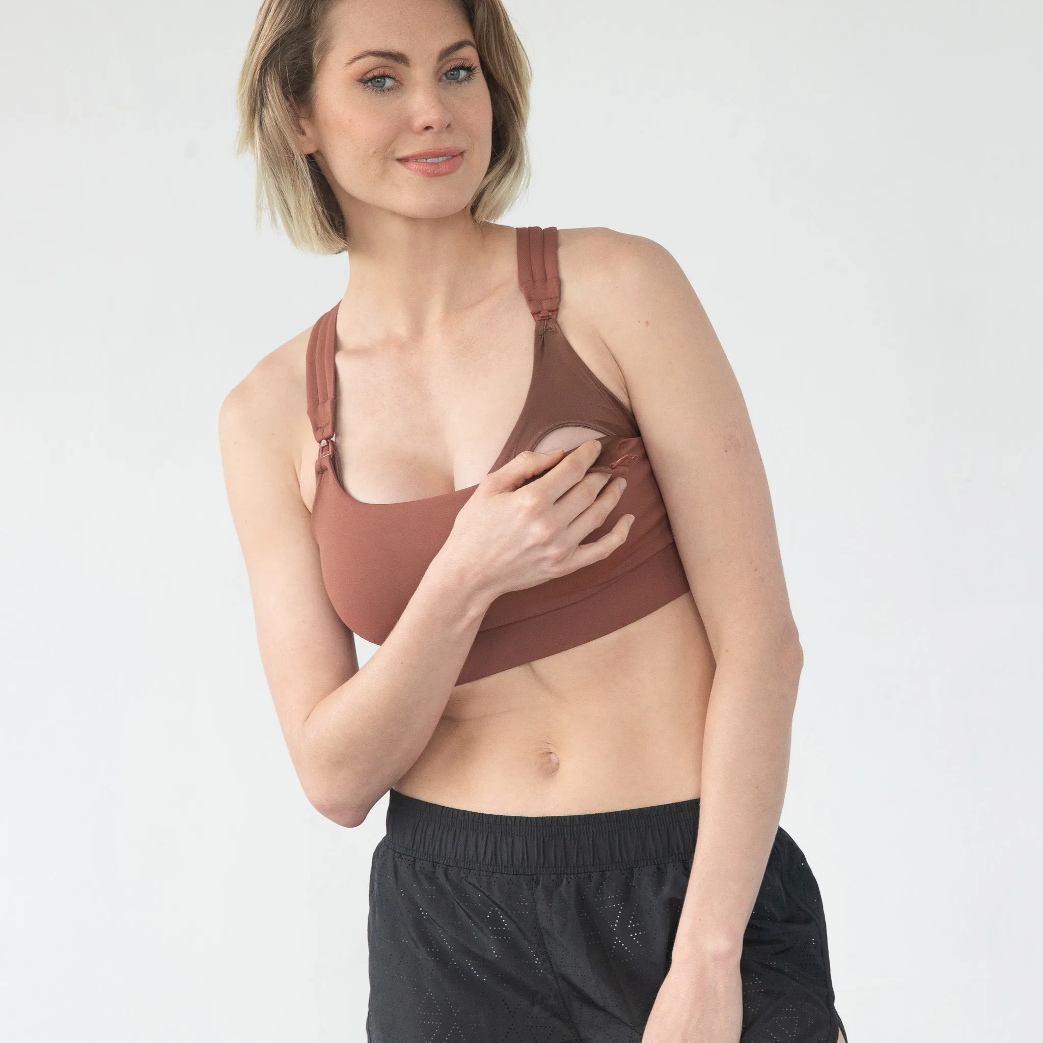 Chloé 3 Running Nursing Sports Bra (Rust)