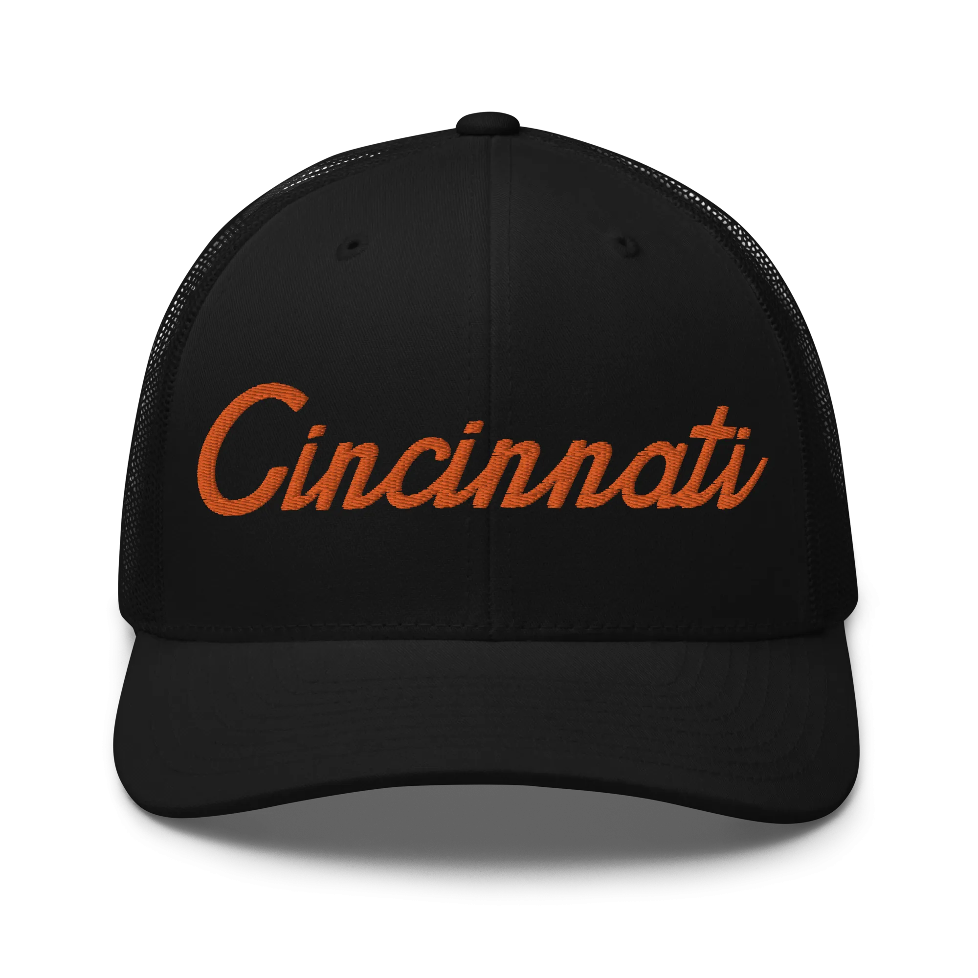 Cincinnati Classic Orange Script Trucker Hat
