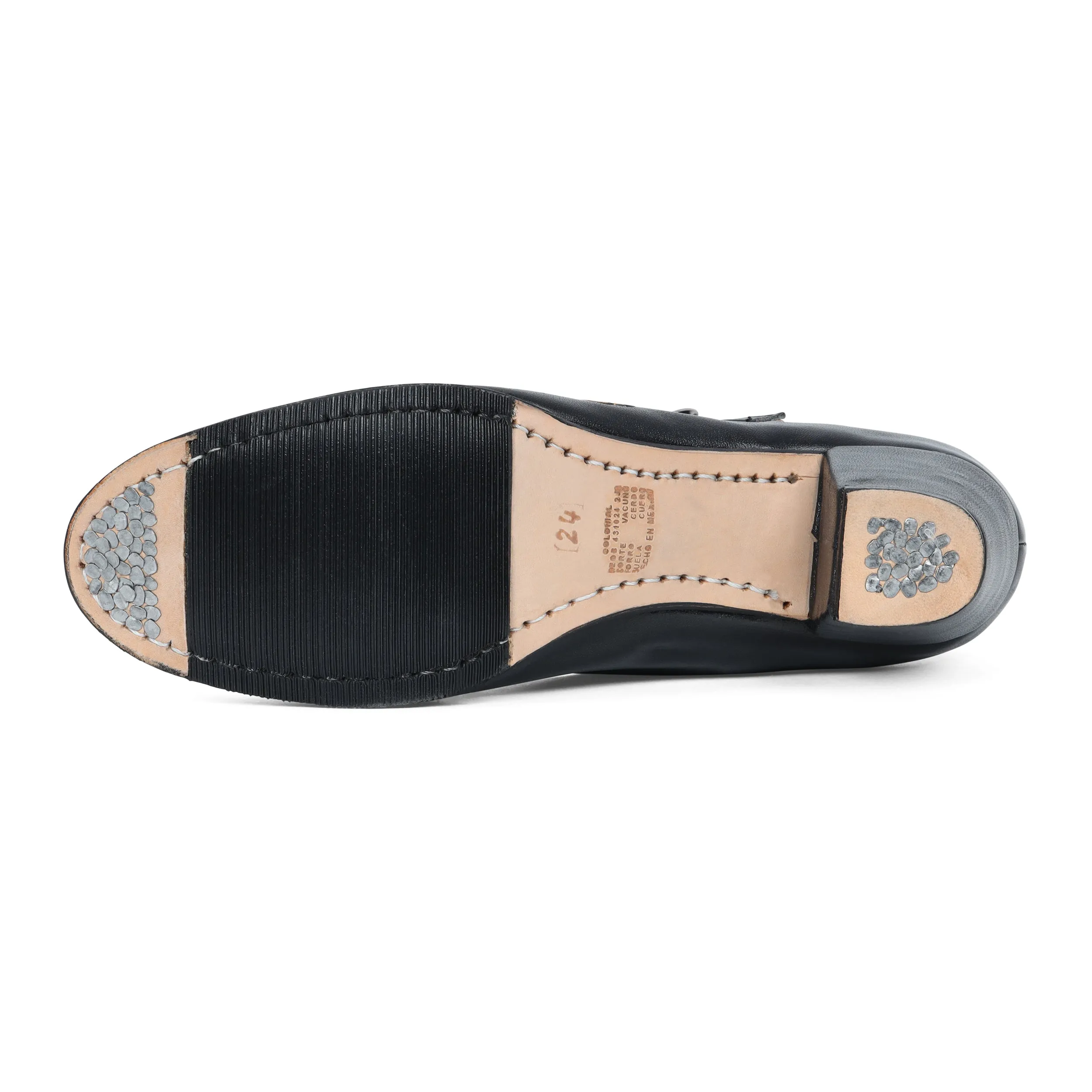 Colonial 226 Women's Folklorico Shoes with Nails, Embroidered, Leather, 6cm Heel