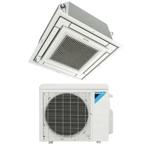 Daikin 9000 Btu 19.8 SEER2 Ductless Mini-Split Ceiling Cassette Heat Pump Air Conditioner