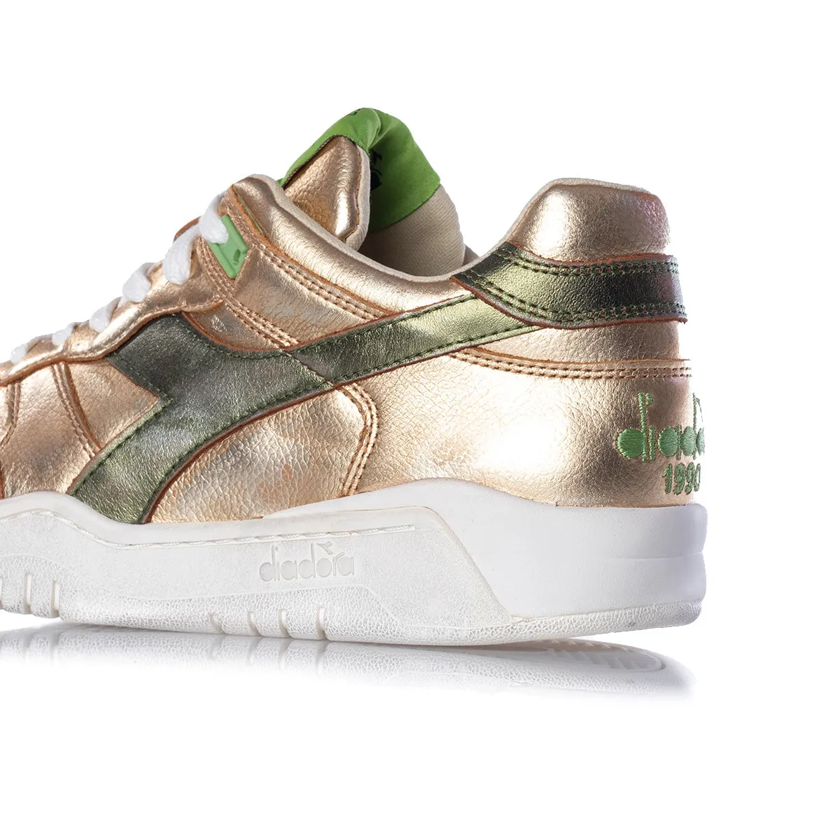 DIADORA HERITAGE WOMENS  B. 560 PIGSKIN METALLIC GOLD