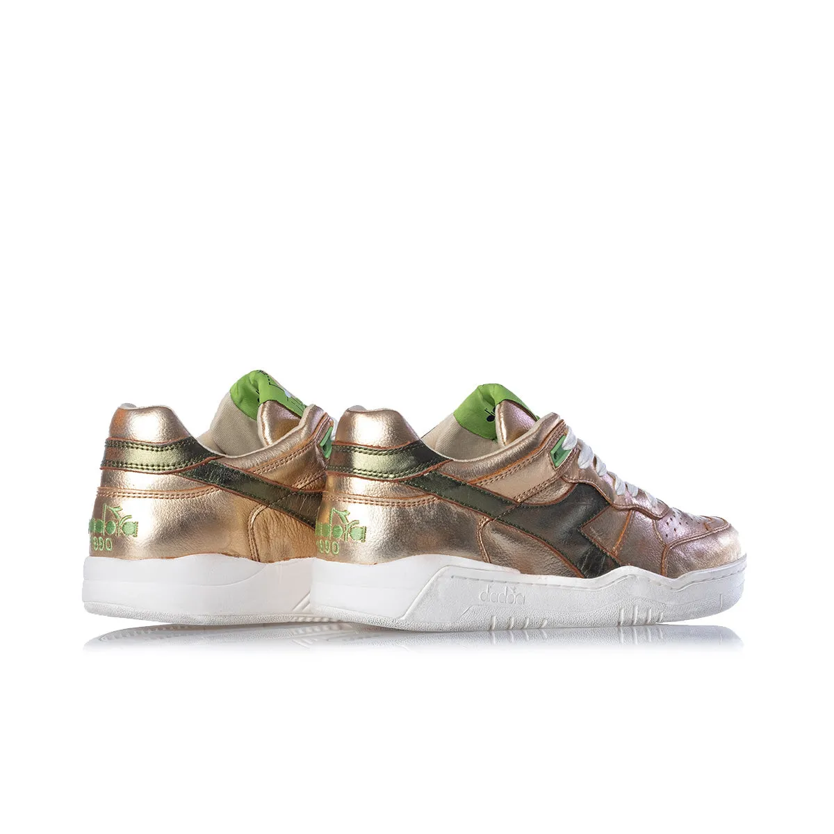 DIADORA HERITAGE WOMENS  B. 560 PIGSKIN METALLIC GOLD