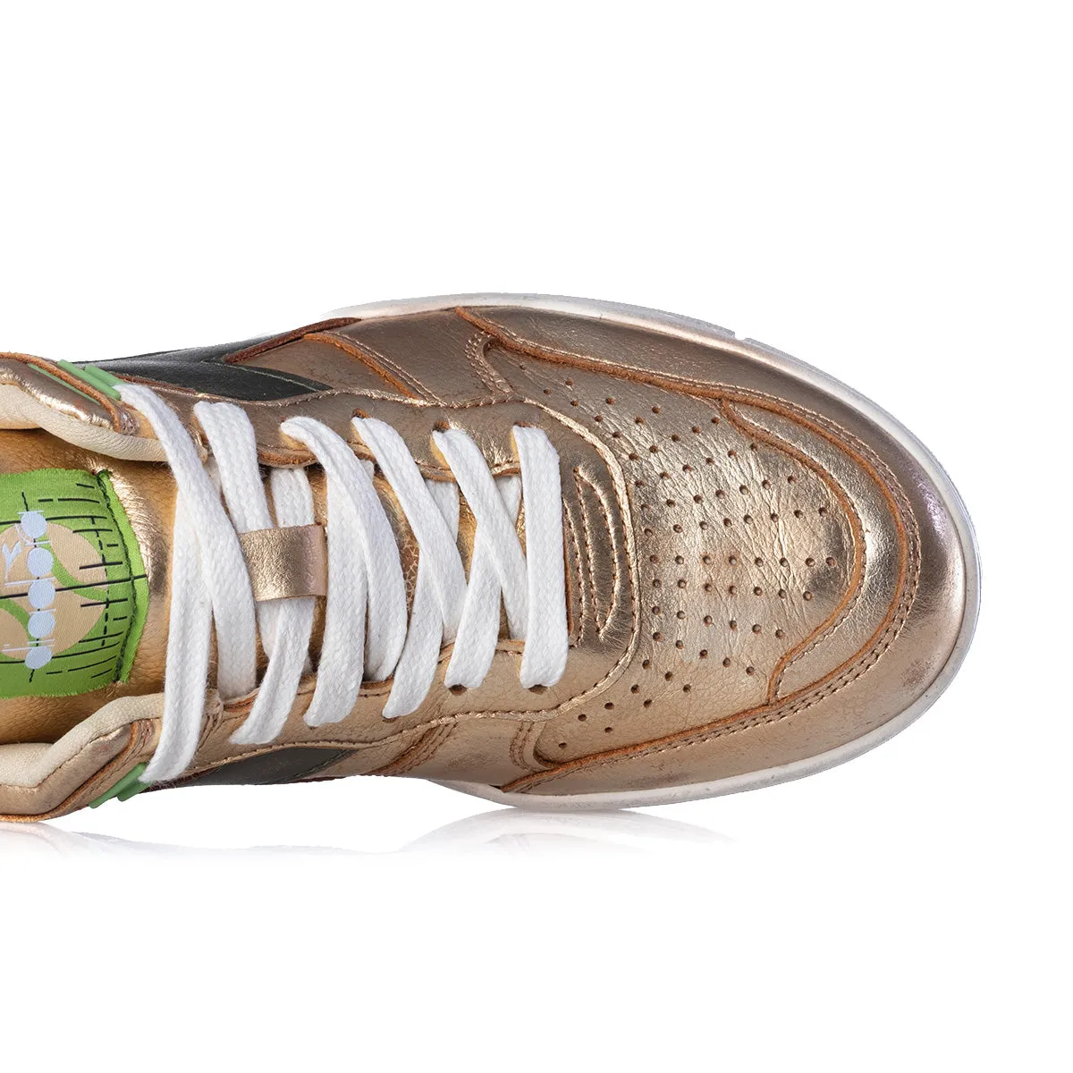 DIADORA HERITAGE WOMENS  B. 560 PIGSKIN METALLIC GOLD