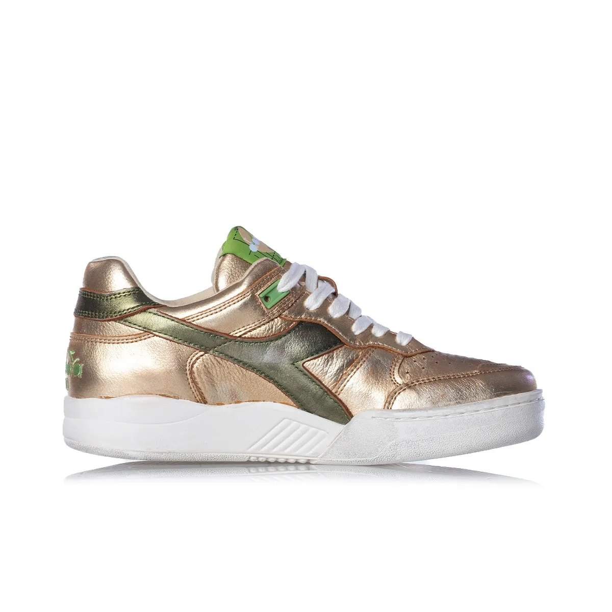 DIADORA HERITAGE WOMENS  B. 560 PIGSKIN METALLIC GOLD