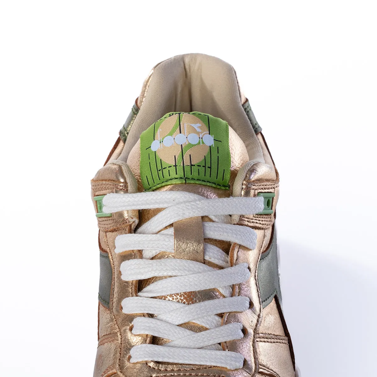 DIADORA HERITAGE WOMENS  B. 560 PIGSKIN METALLIC GOLD