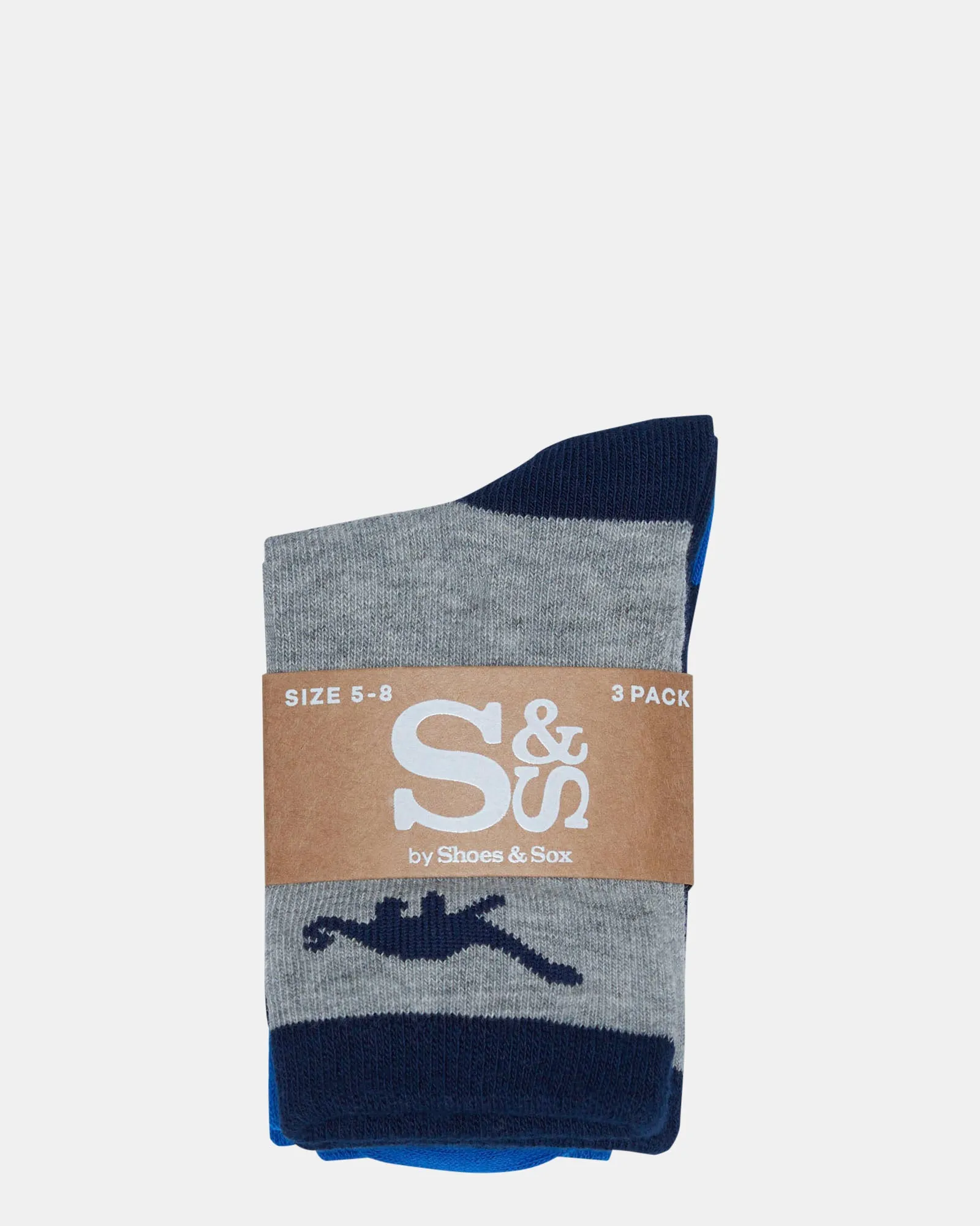 Dinosaur Crew 3 Pack Navy/Grey