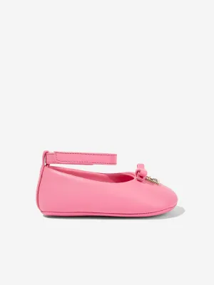Dolce & Gabbana Baby Girls Leather Pre Walker Shoes in Pink