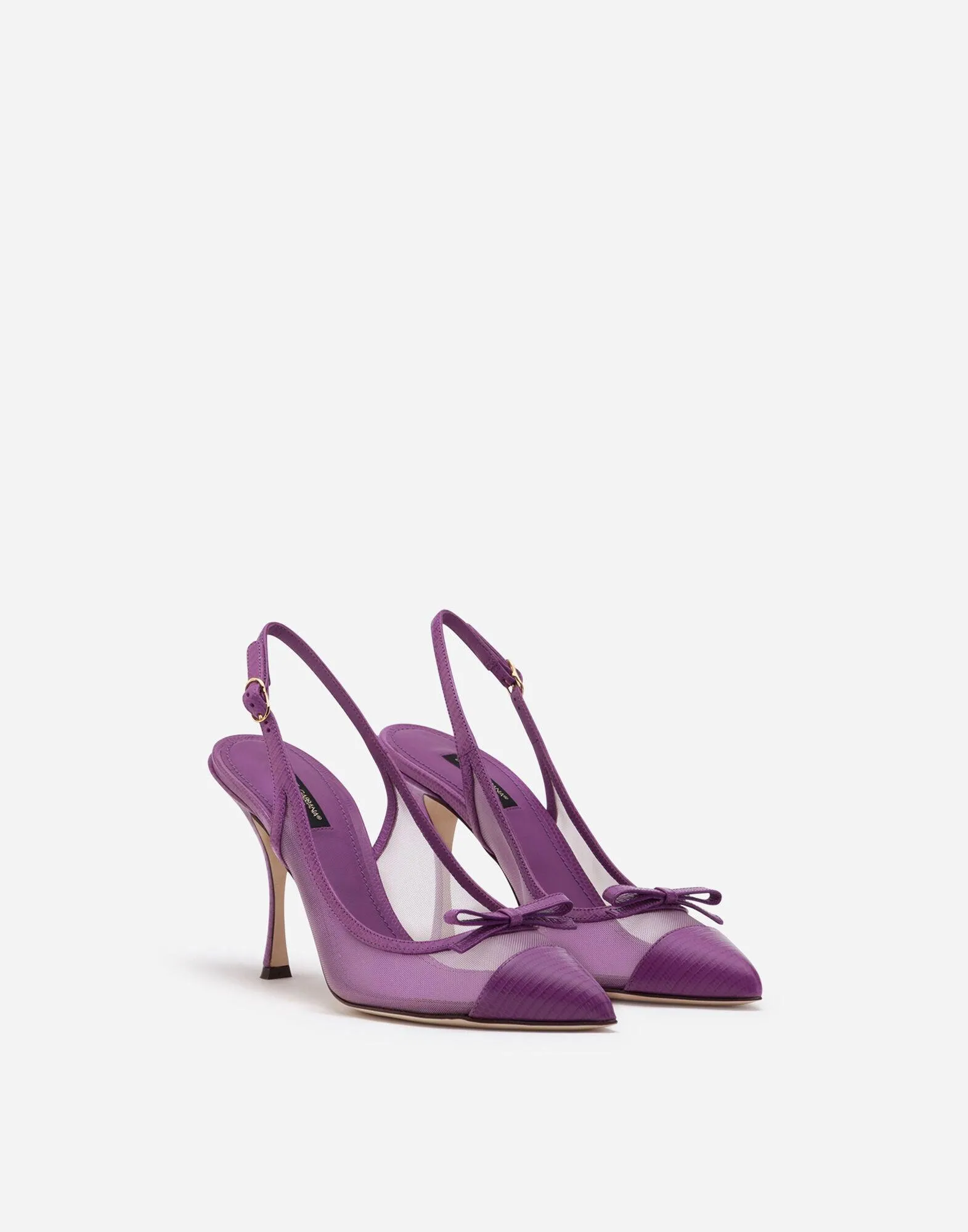 Dolce & Gabbana Slingback Pumps In Iguana Print Leather