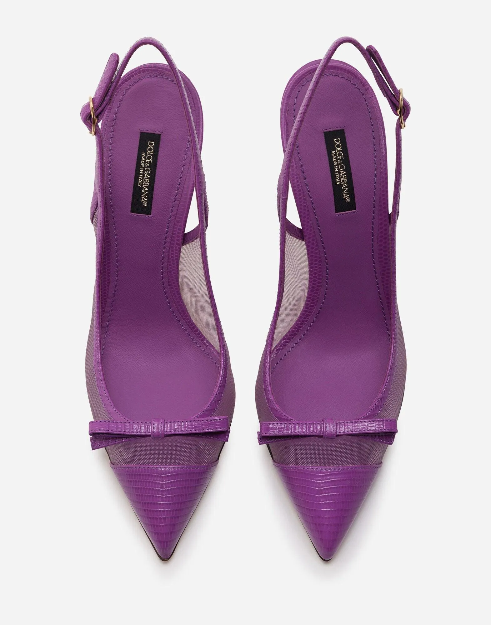 Dolce & Gabbana Slingback Pumps In Iguana Print Leather