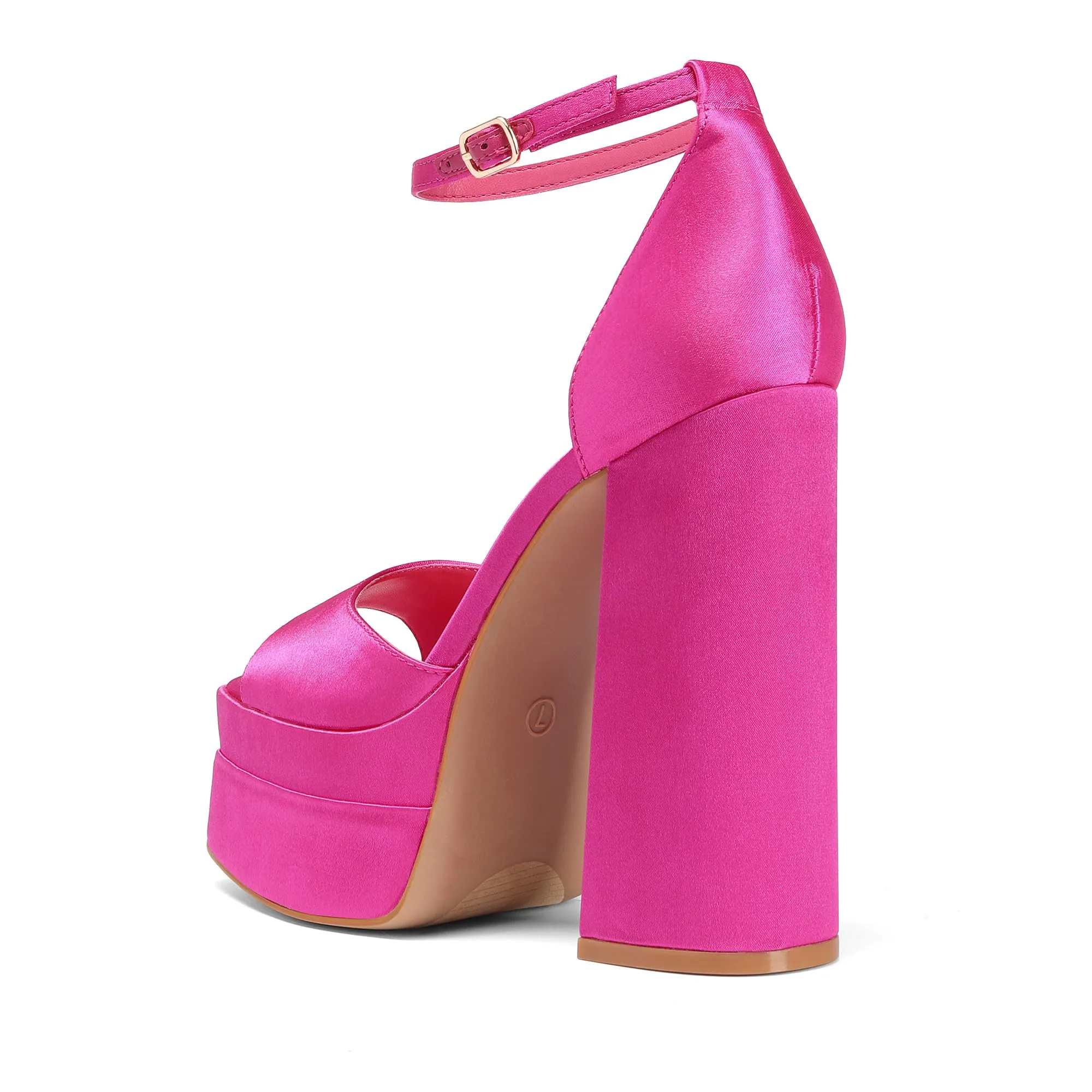 DREAM PAIRS High Heels Chunky Block Platform Heels for Women Ankle Strap Sexy Open Square Toe Heels Dressy Pumps Sandals