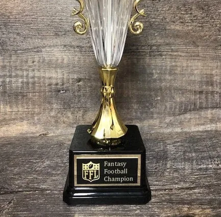 Fantasy Football League Trophy FFL Trophy Champion Champ Championship Winner Trophy Trophies Award Crystal Cup Winning Cup League Winner