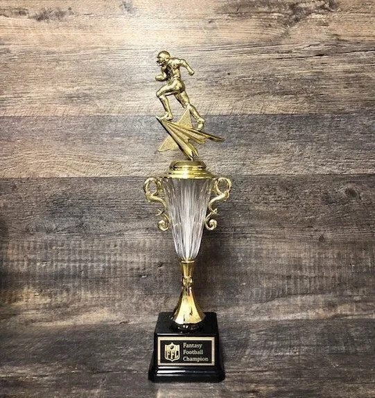 Fantasy Football League Trophy FFL Trophy Champion Champ Championship Winner Trophy Trophies Award Crystal Cup Winning Cup League Winner