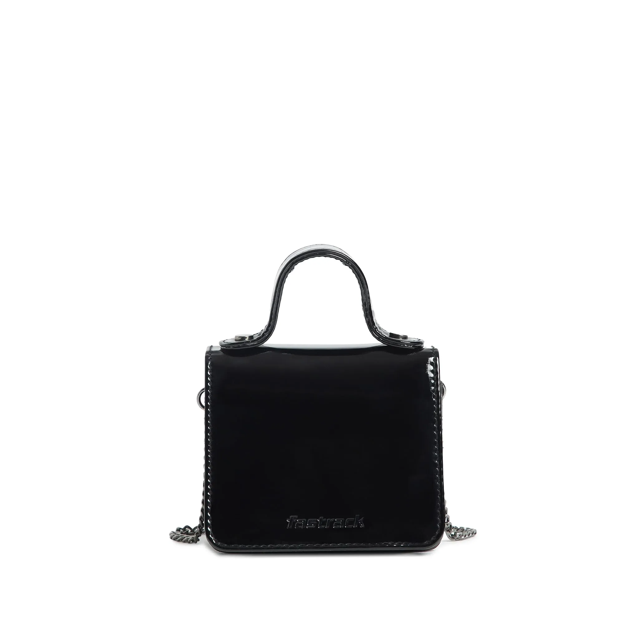 Fastrack Micro Clutch for Women | Stylish Micro Clutch with Chain Strap | Premium Clutch with Multiple Pockets made of Faux Leather