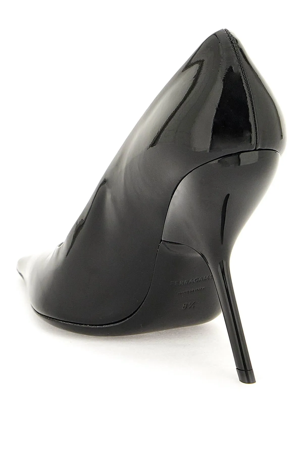 Ferragamo Classic Black Patent Leather Pumps for Women