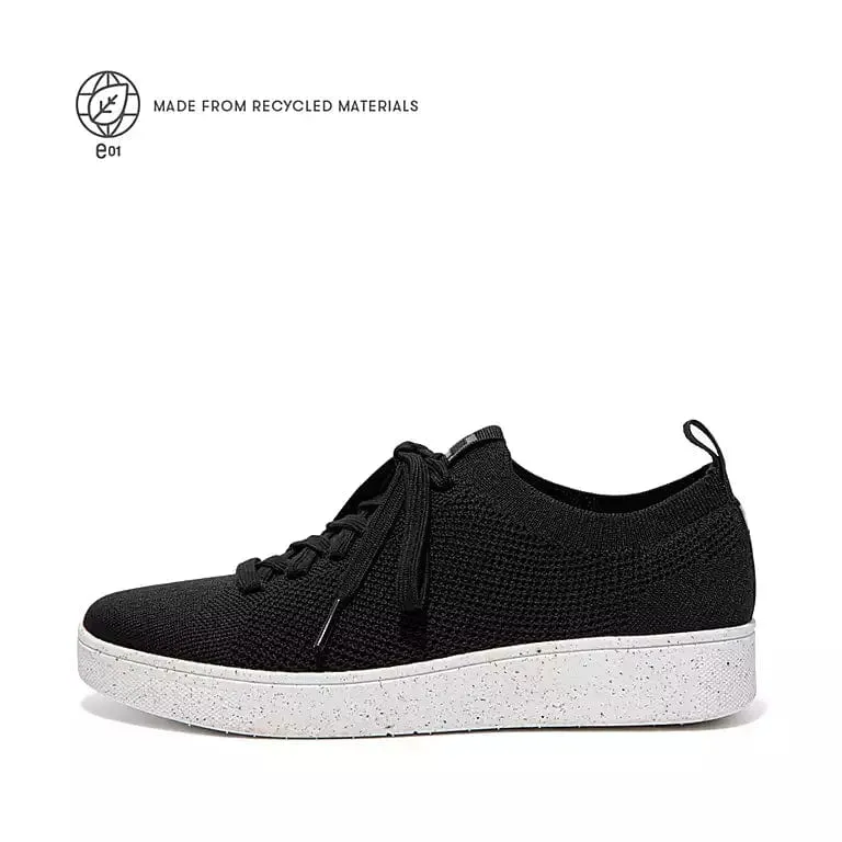 FitFlop Women's Rally Multi-Knit Sneakers- Black