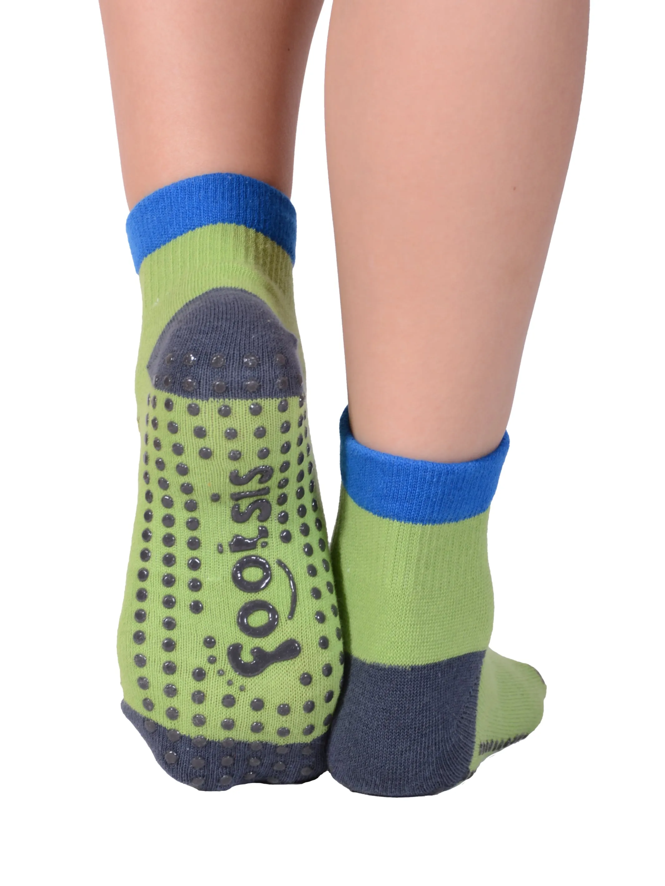 FOOTSIS Non Slip Grip Socks for Yoga, Pilates, Barre, Home, Hospital ,Mommy and Me classes ‘Hero'