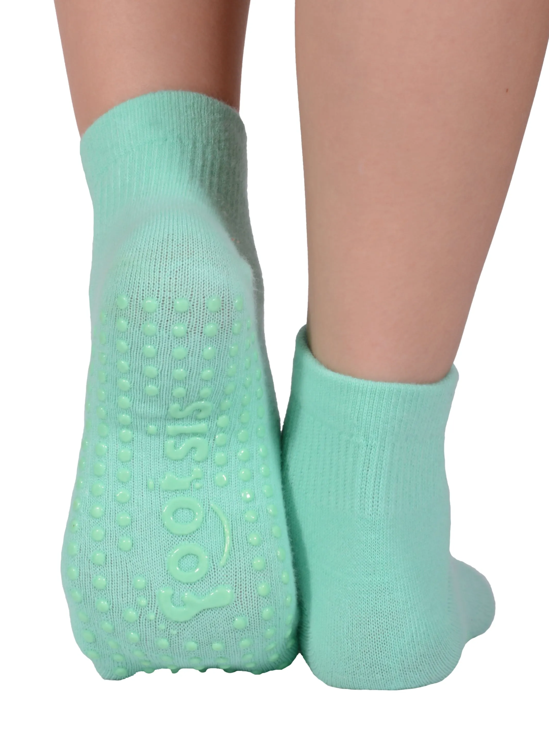 FOOTSIS Non Slip Grip Socks for Yoga, Pilates, Barre, Home, Hospital ,Mommy and Me classes "Bunny"