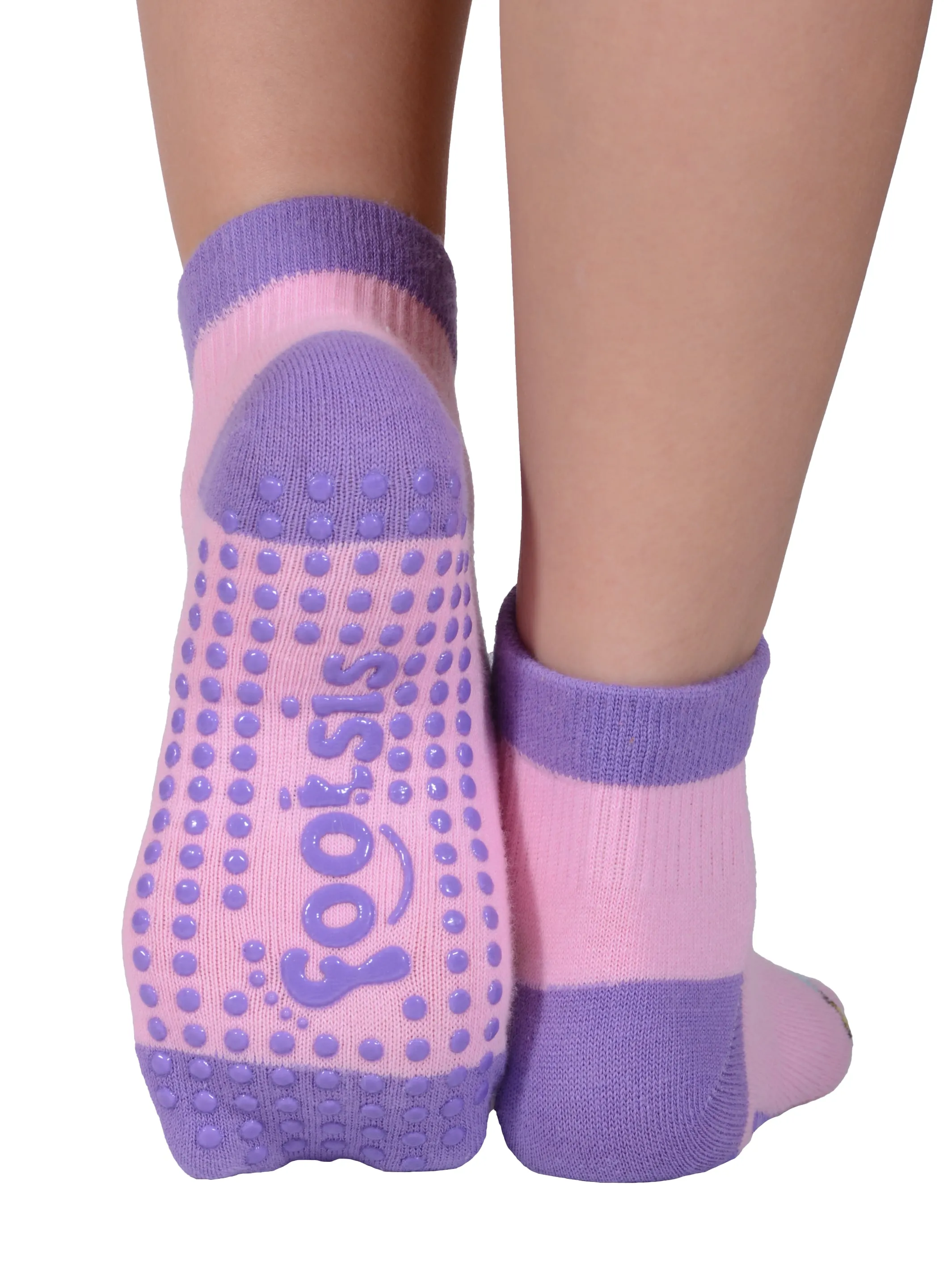 FOOTSIS Non Slip Grip Socks for Yoga, Pilates, Barre, Home, Hospital ,Mommy and Me classes "Fairy"