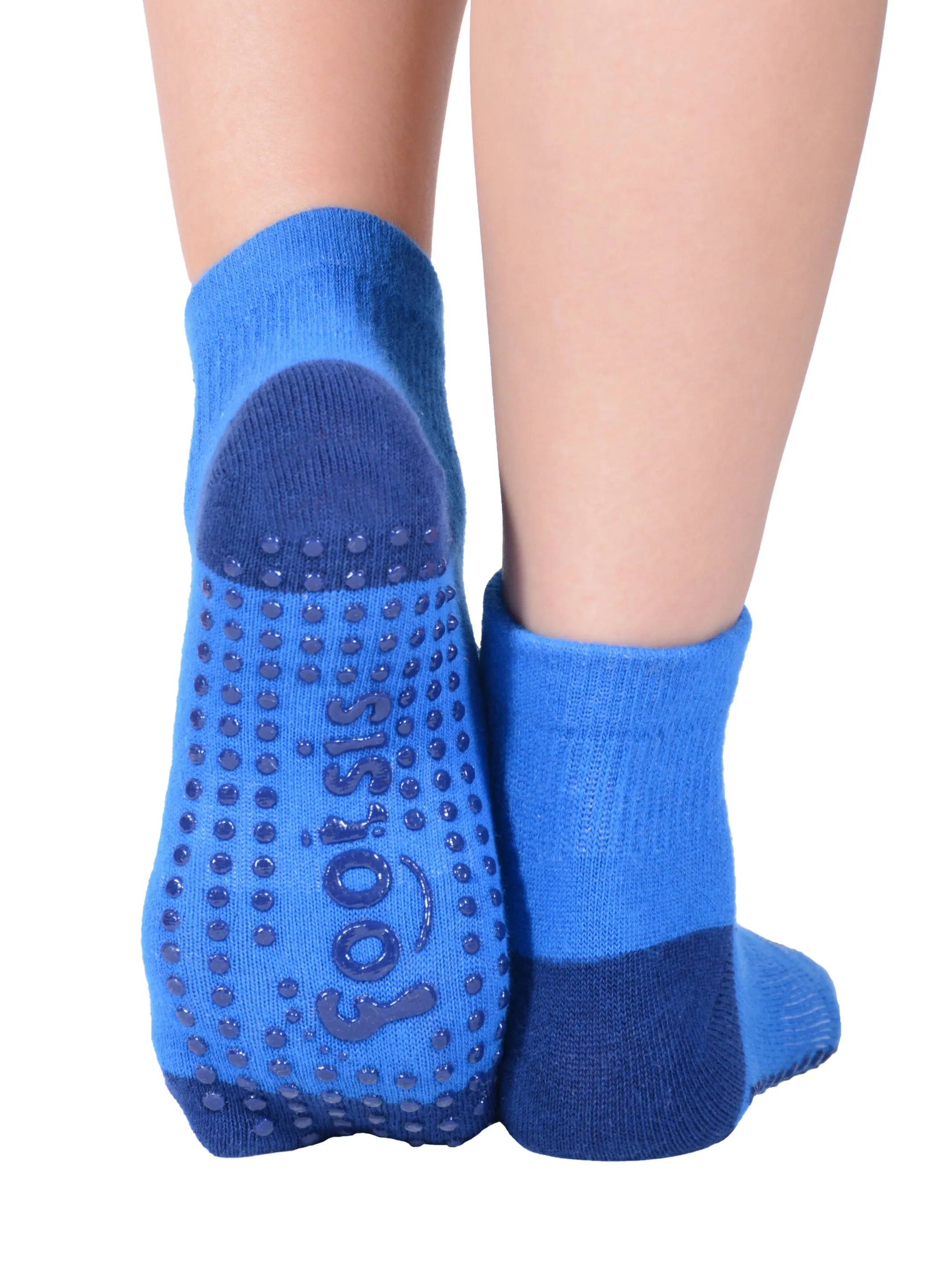 FOOTSIS Non Slip Grip Socks for Yoga, Pilates, Barre, Home, Hospital ,Mommy and Me classes "Puppy"
