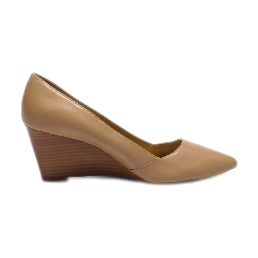 Franco Sarto Frankie Wedge Shoes Leather Beige Colour For Women