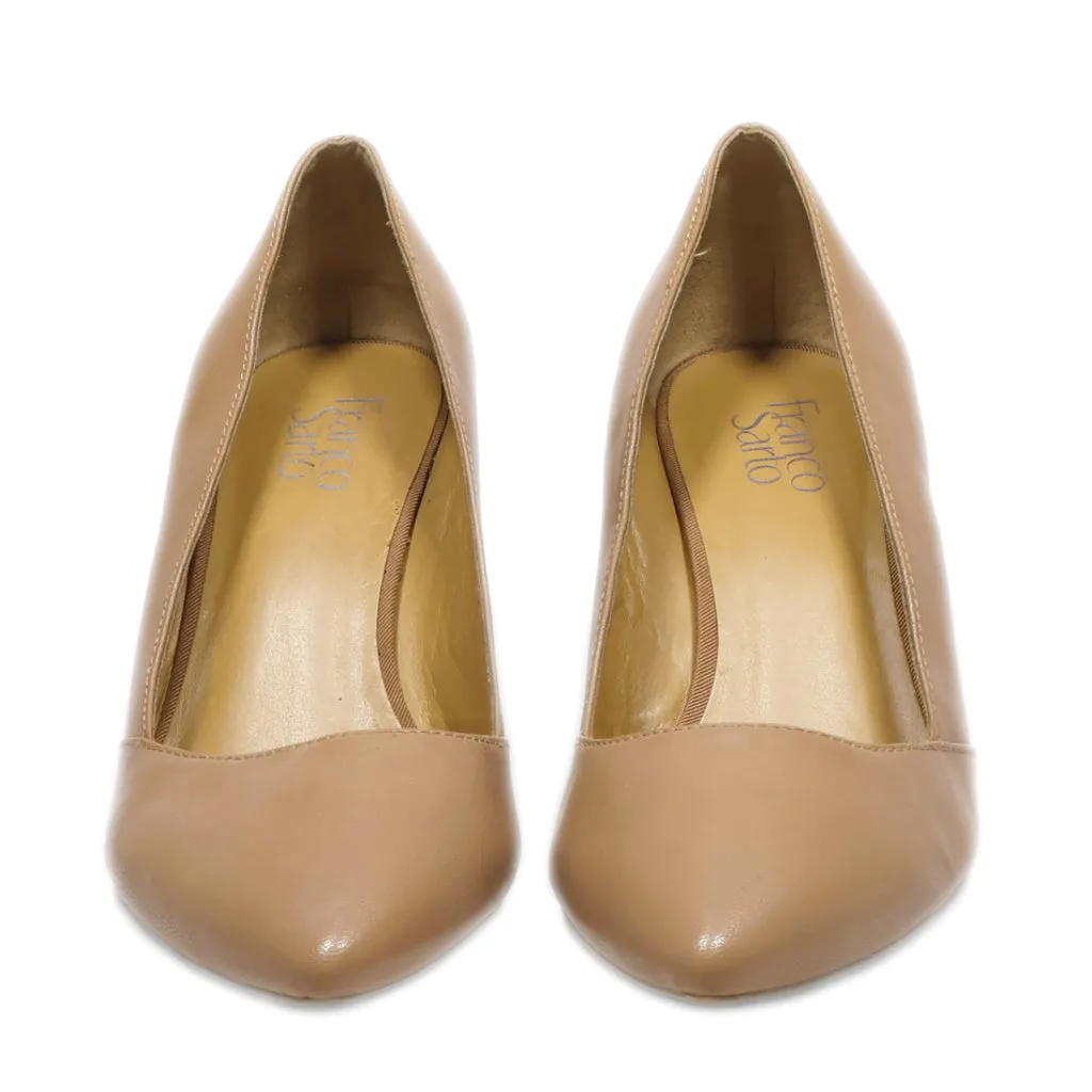 Franco Sarto Frankie Wedge Shoes Leather Beige Colour For Women