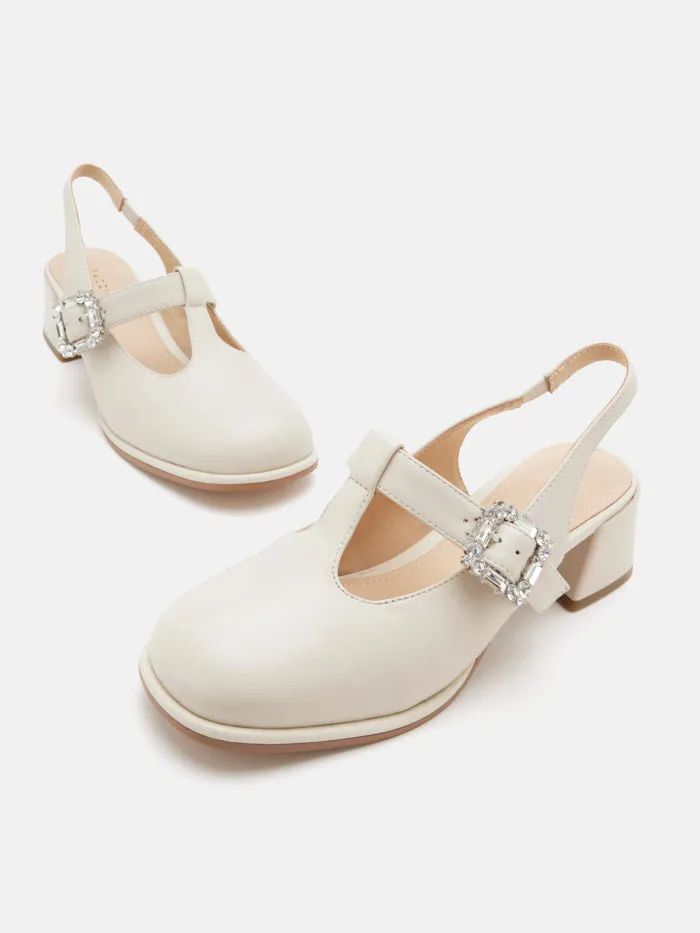 Freya T-Bar Mary Jane Slingback Heels