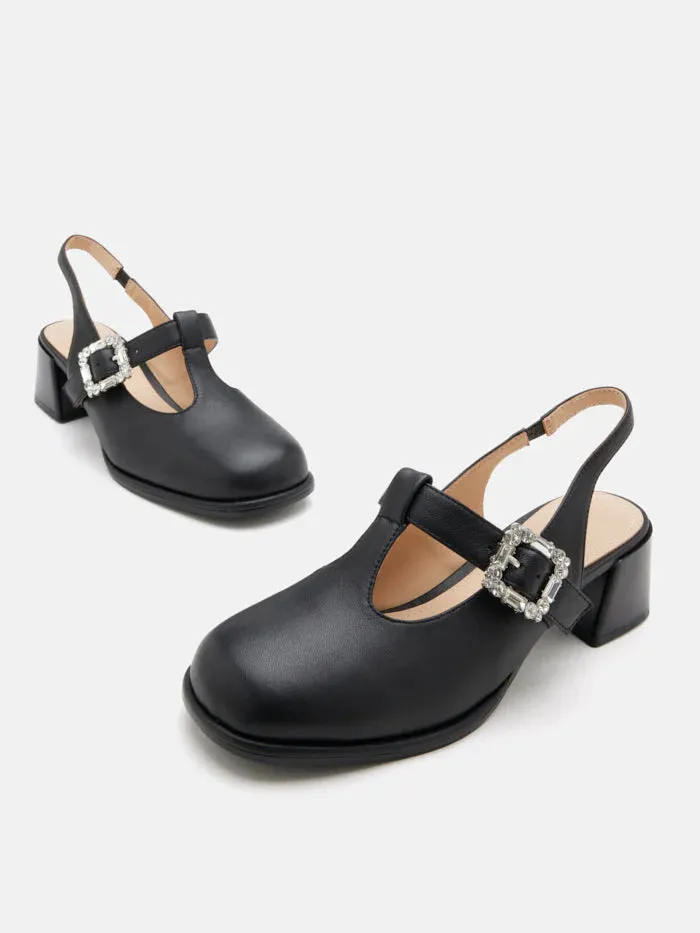Freya T-Bar Mary Jane Slingback Heels