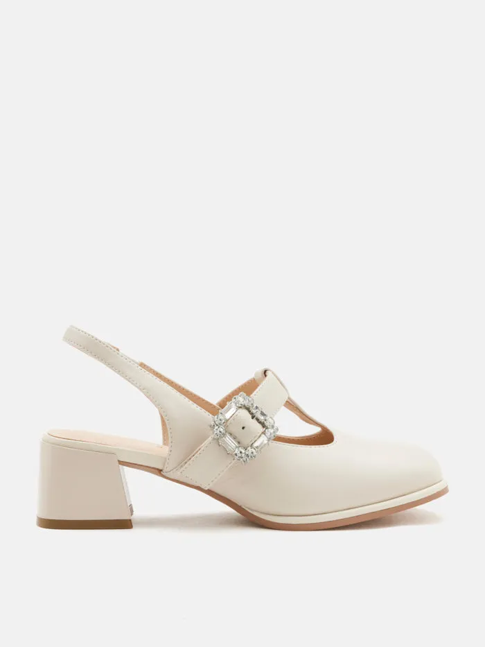 Freya T-Bar Mary Jane Slingback Heels