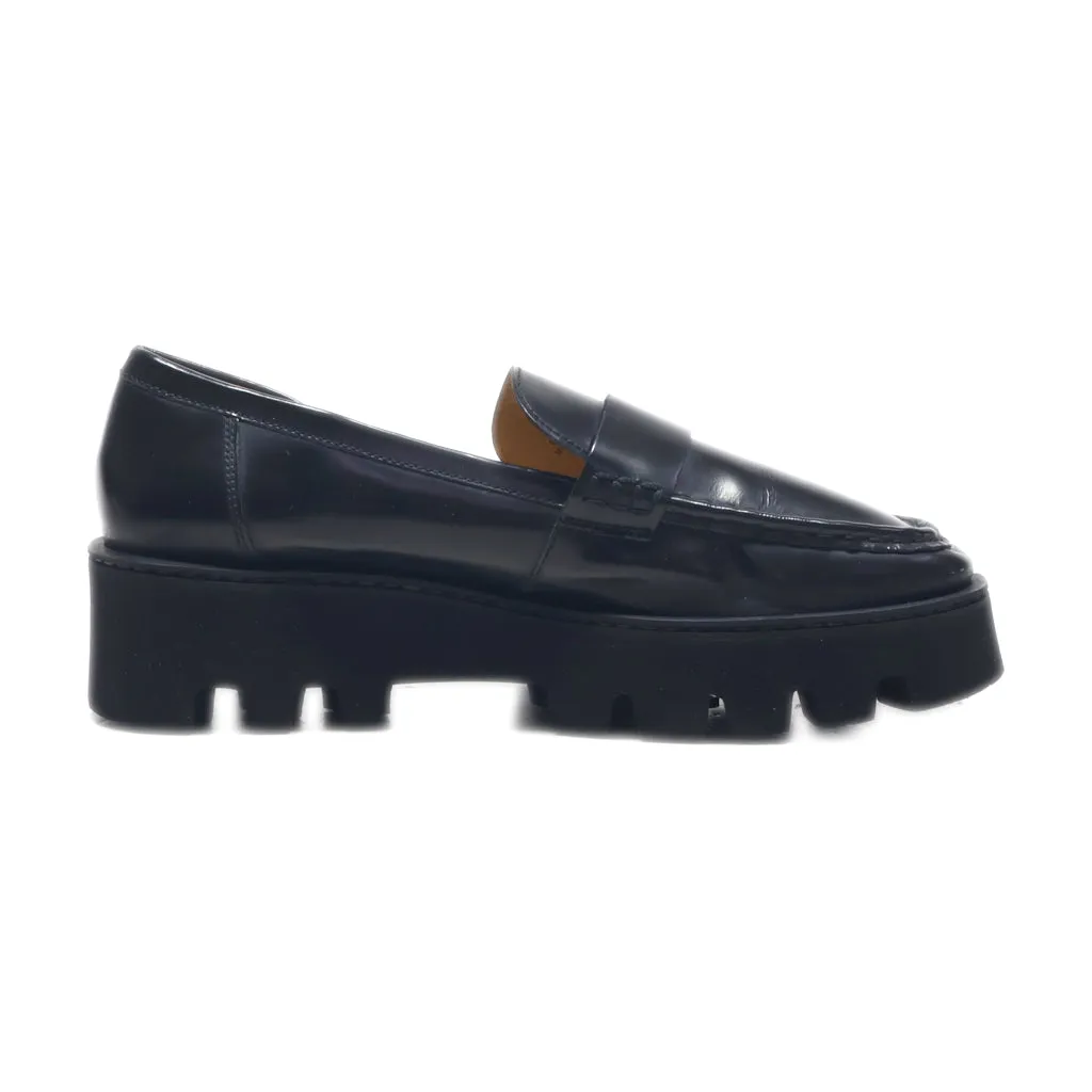 H&M Wedge Shoes Leather Black Colour For Women