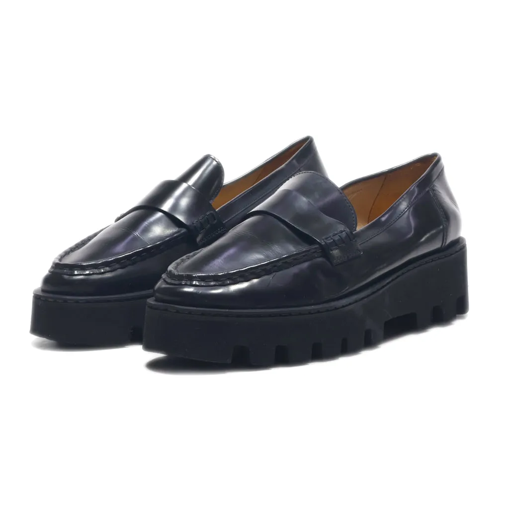 H&M Wedge Shoes Leather Black Colour For Women