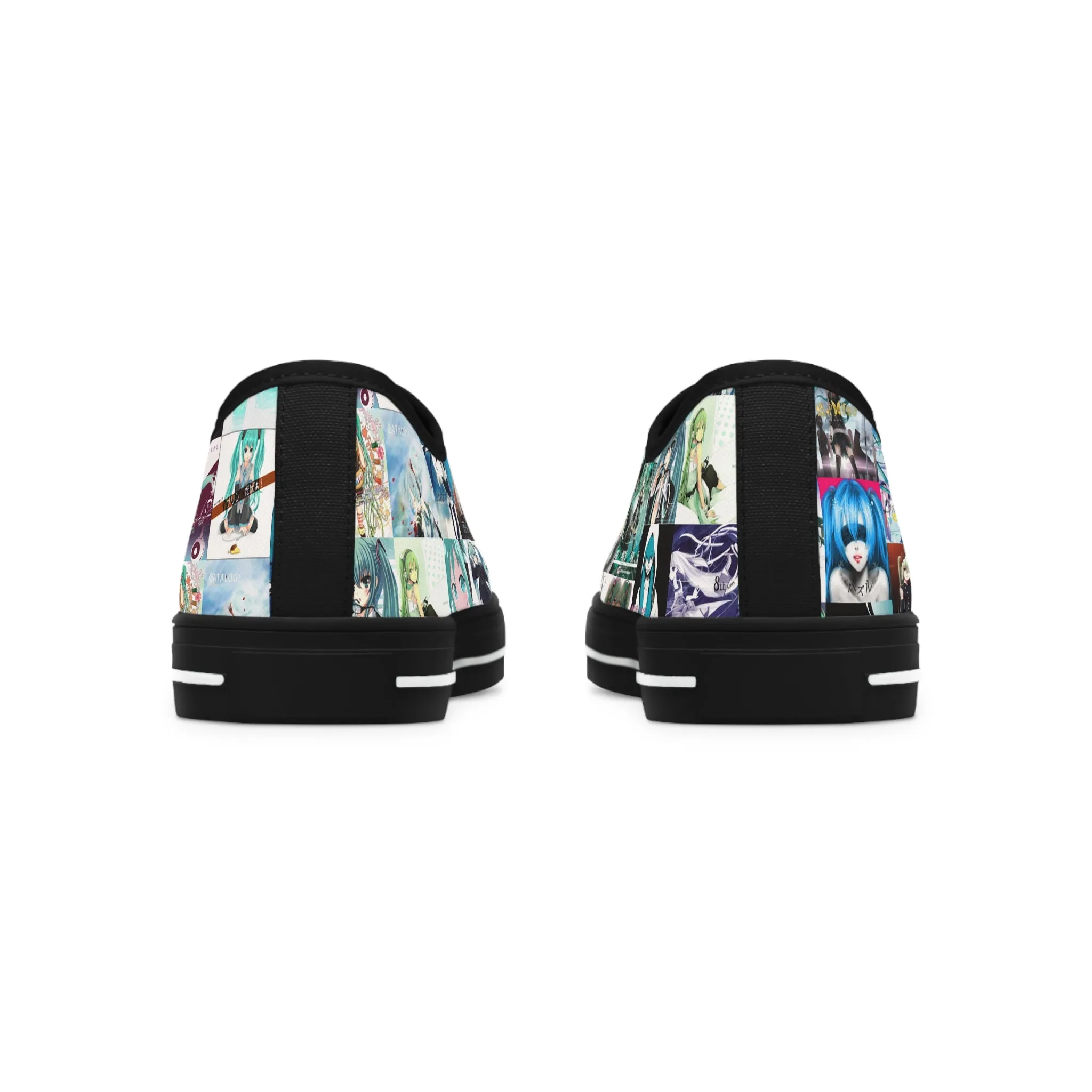 Hatsune Miku Album Cover Collage Women's Low Top Sneakers
