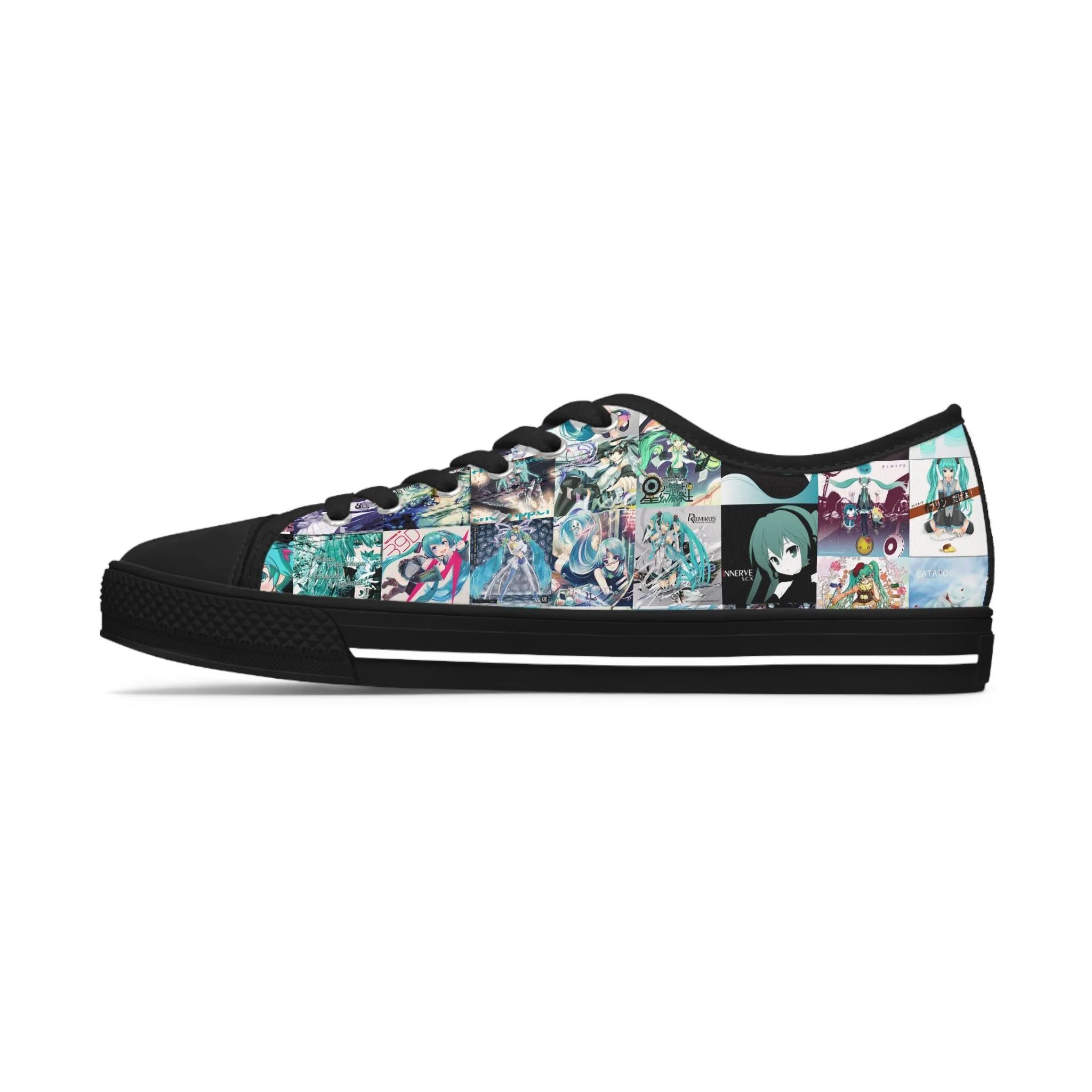 Hatsune Miku Album Cover Collage Women's Low Top Sneakers