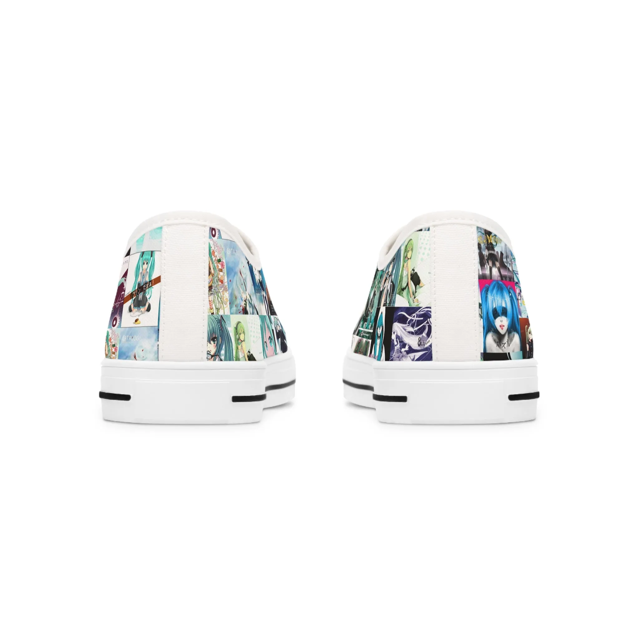 Hatsune Miku Album Cover Collage Women's Low Top Sneakers