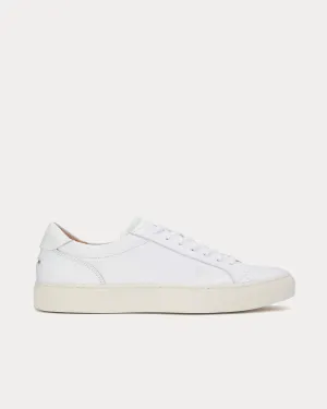 Helier Leather White Low Top Sneakers
