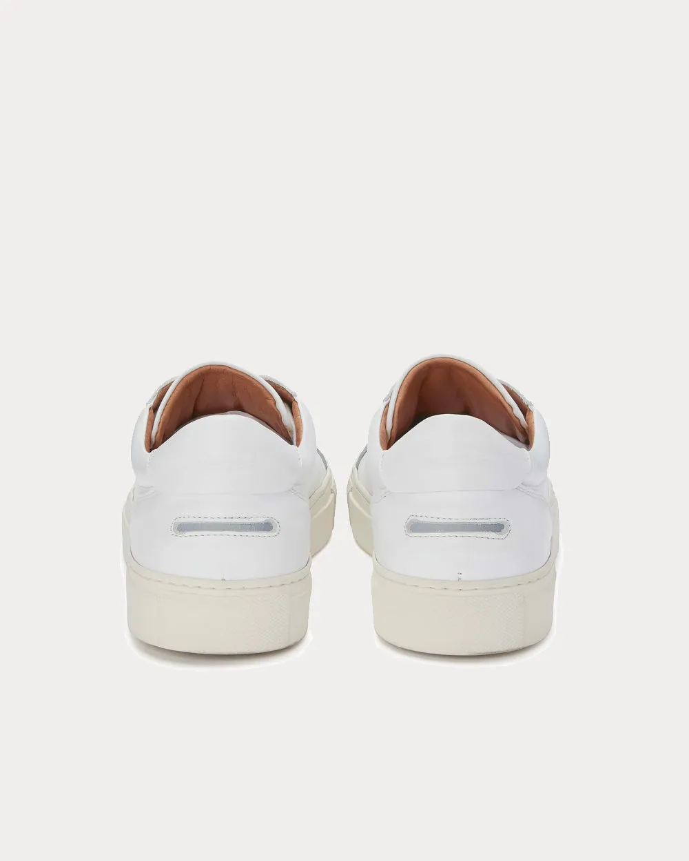 Helier Leather White Low Top Sneakers
