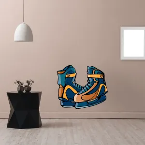 Hockey Skates Player Wall Decal - Vinyl Sticker - Car Sticker - Die Cut Sticker - CDSCOLOR110