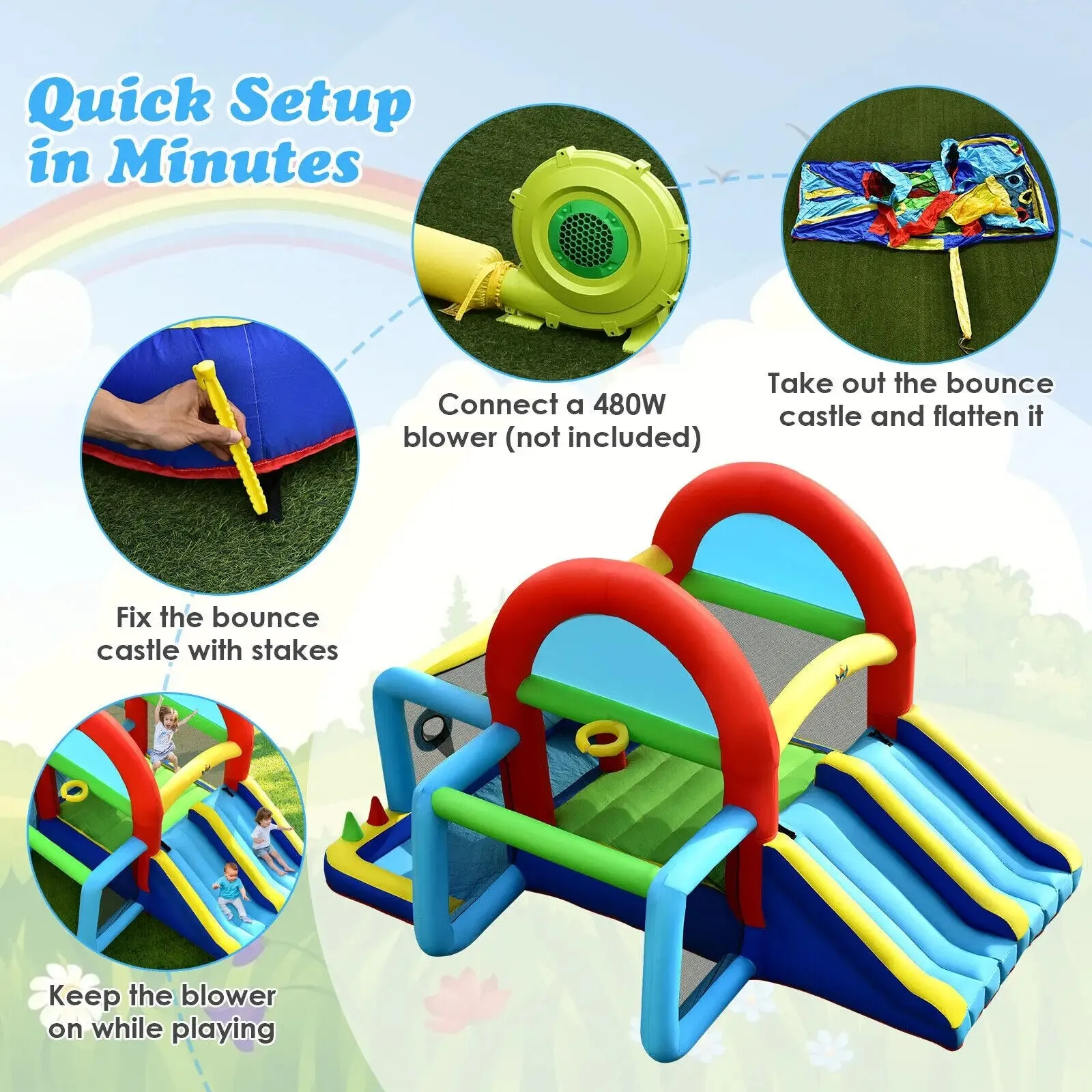 Inflatable Bouncy House (Without Blower)