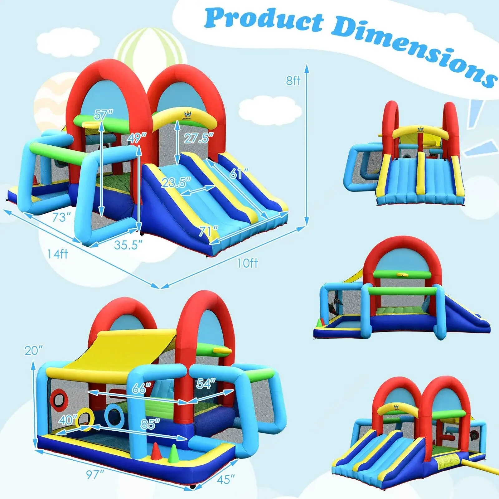 Inflatable Bouncy House (Without Blower)