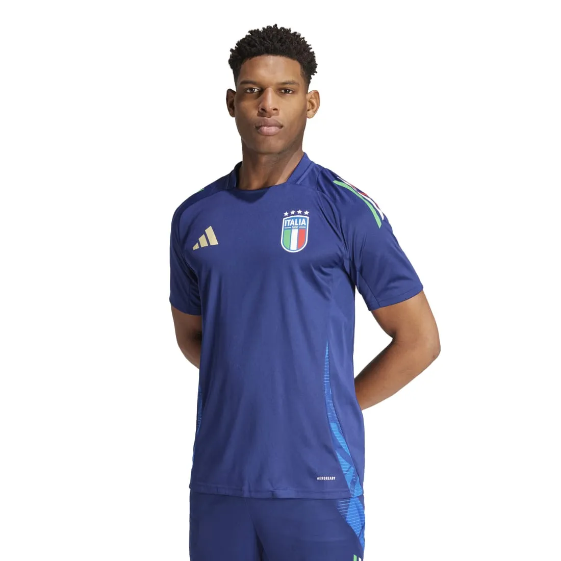 Italy 2024 Tiro 24 Competition Men's Training Jersey Blue