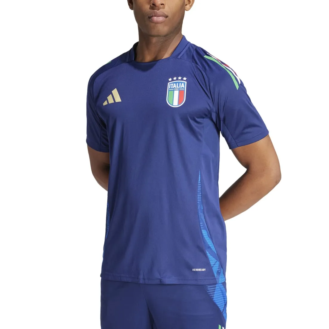 Italy 2024 Tiro 24 Competition Men's Training Jersey Blue
